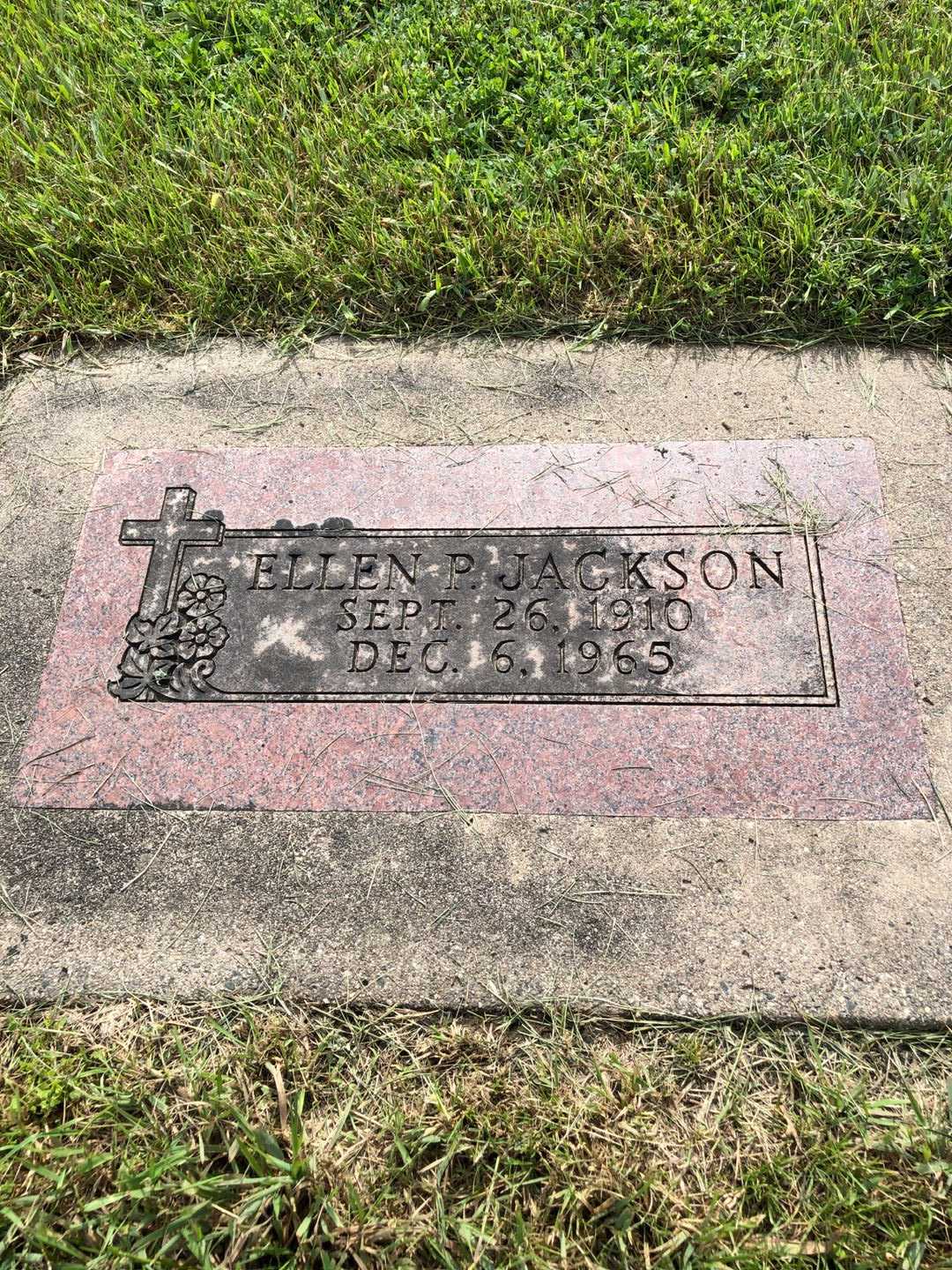 Ellen P. Jackson's grave. Photo 1