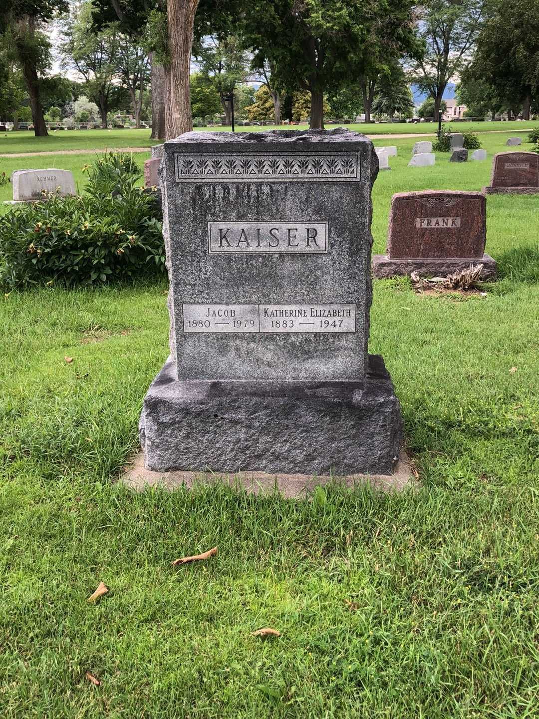 Jacob Kaiser's grave. Photo 2