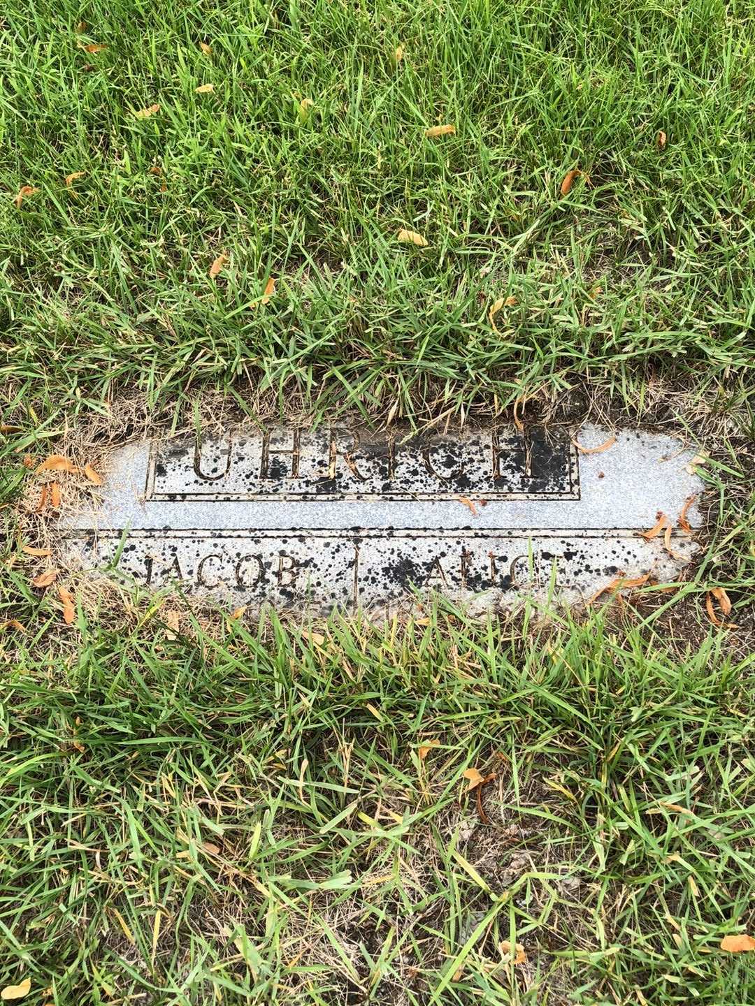 Alice Sell Uhrich's grave. Photo 1