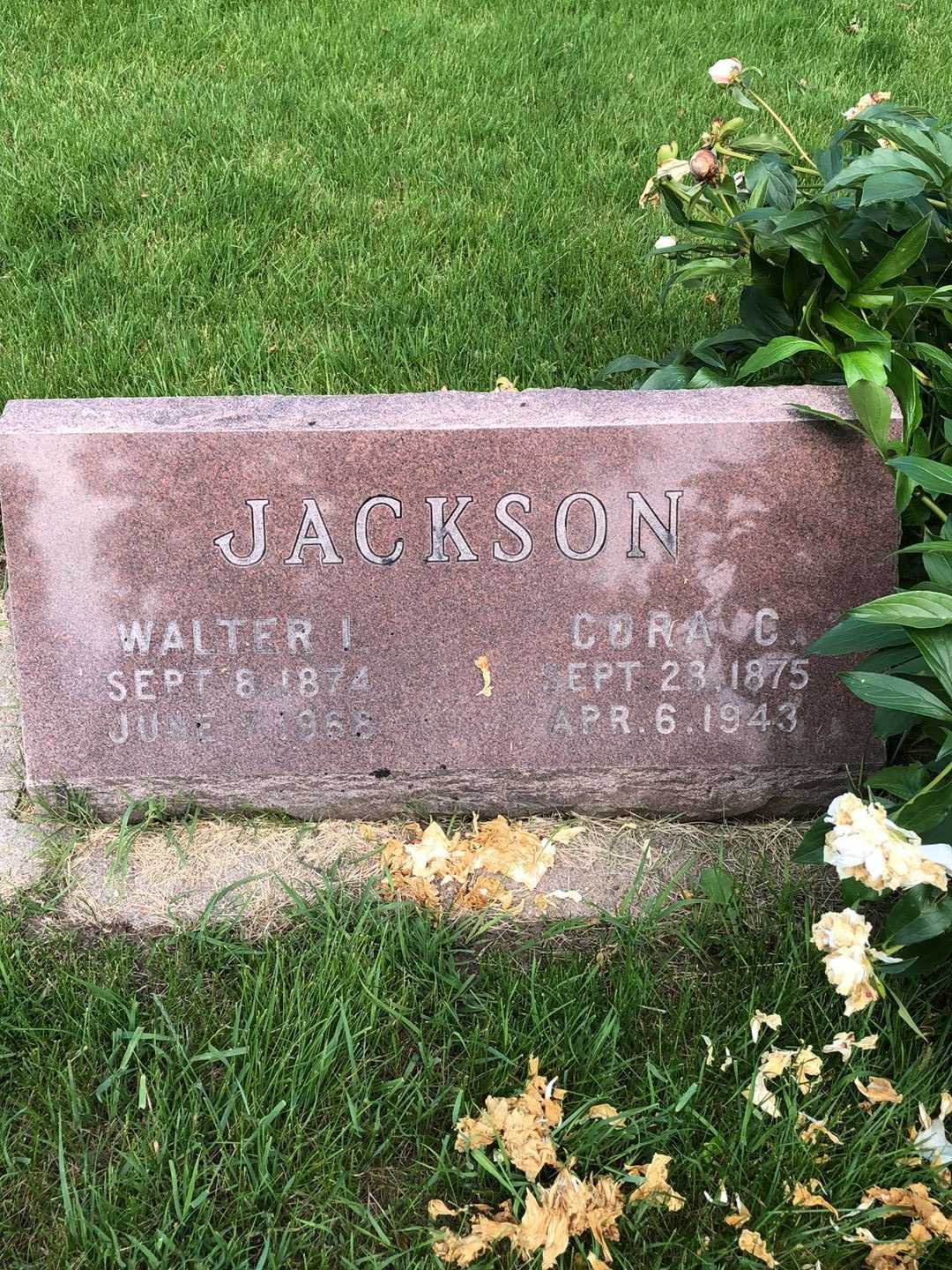 Cora C. Jackson's grave. Photo 1