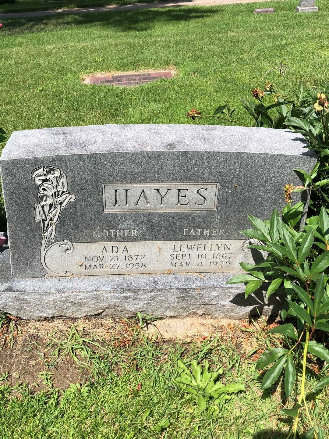 Ada C. Hackworth Hayes's grave. Photo 1