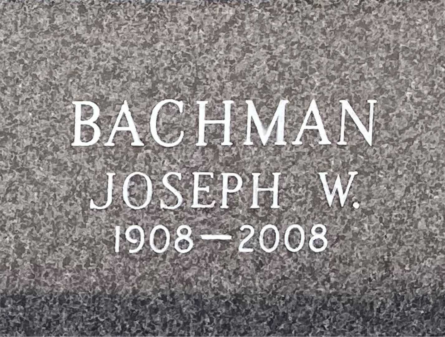 Joseph William Bachman's grave