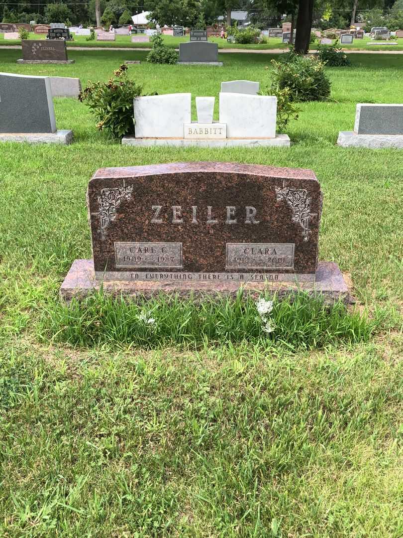 Carl C. Zeiler's grave. Photo 2