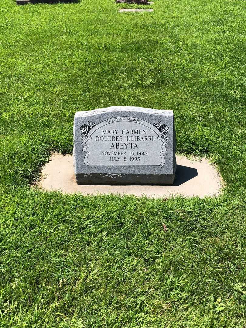 Mary Carmen Dolores Abeyta's grave. Photo 2