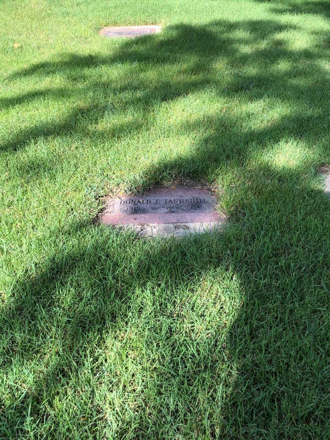 Donald E. Tannahill's grave. Photo 2