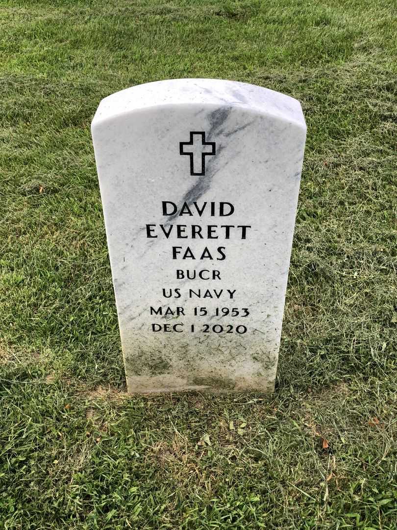 David Everett Faas's grave. Photo 1