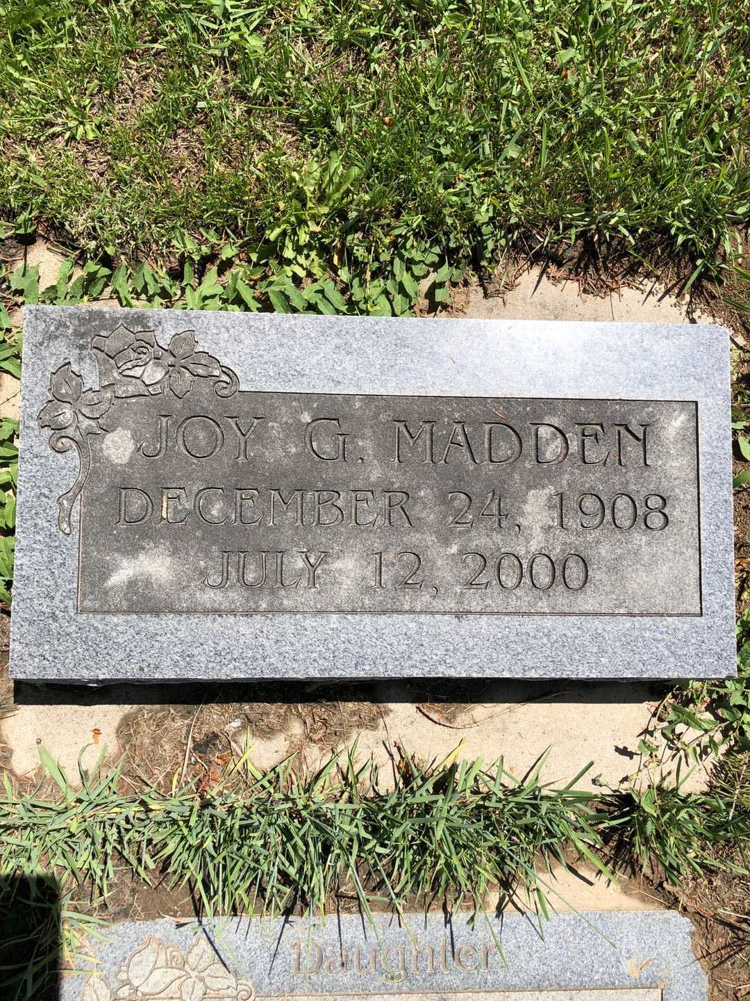 Joy G. Madden's grave. Photo 1