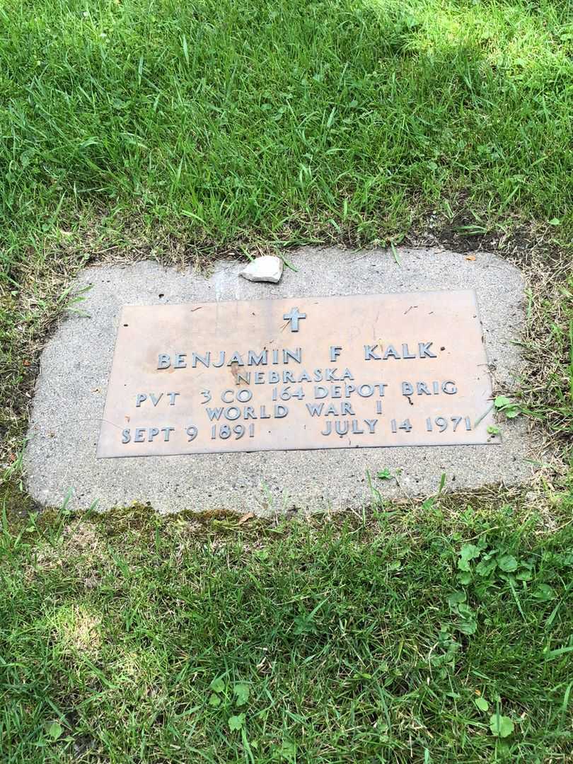 Benjamin Frederick Kalk's grave. Photo 1