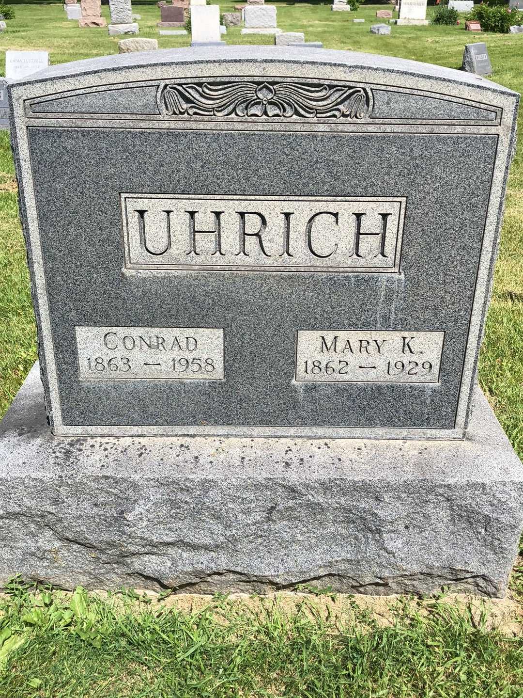 Conrad Uhrich's grave. Photo 1