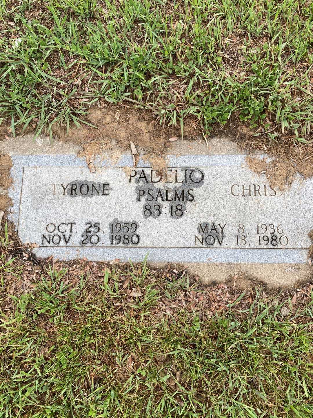 Tyrone Padelio's grave. Photo 1