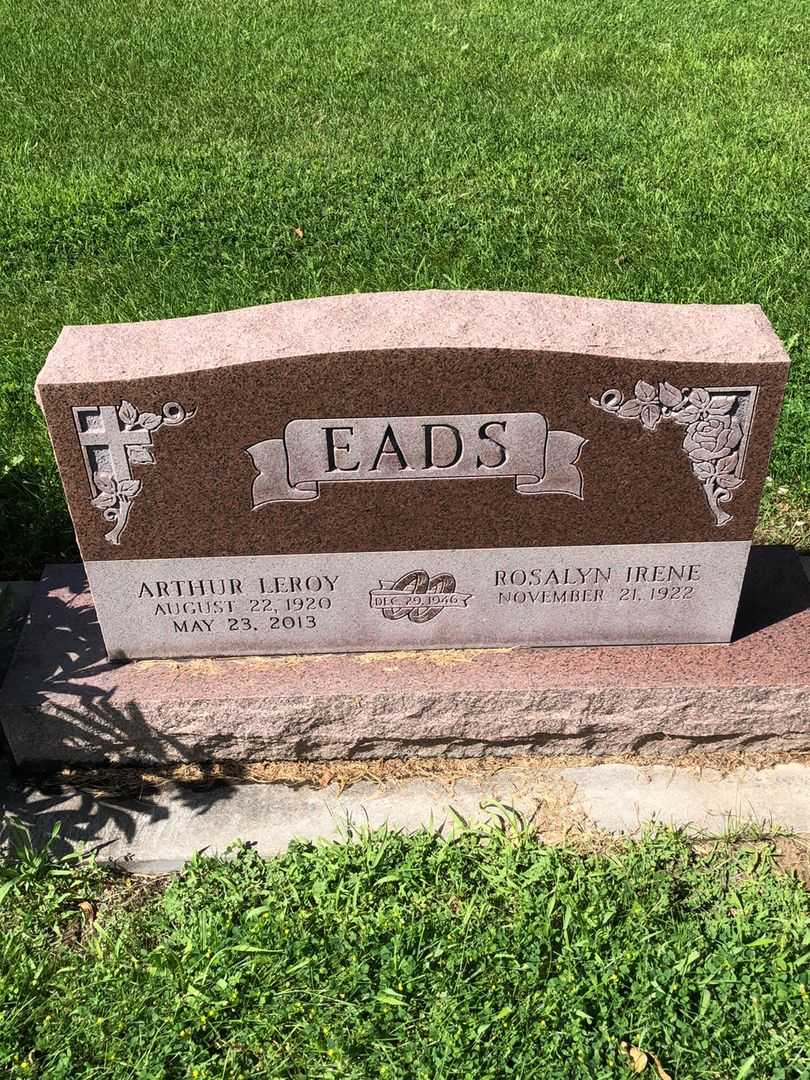 Arthur Leroy Eads's grave. Photo 1