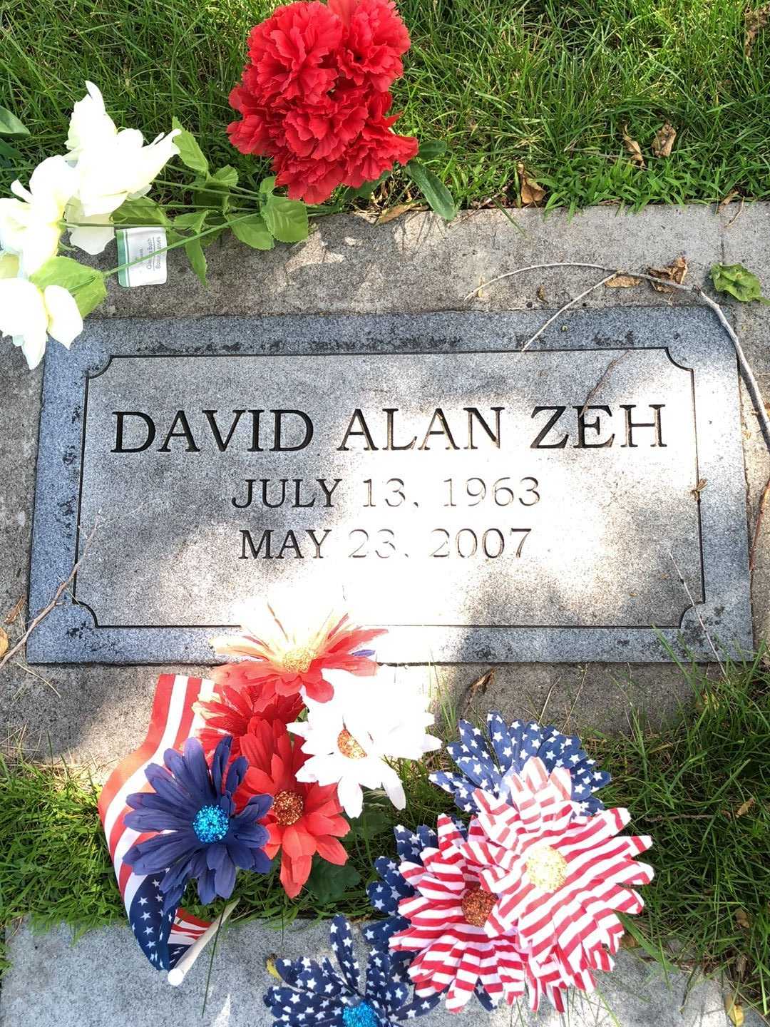 David Alan Zeh's grave. Photo 1