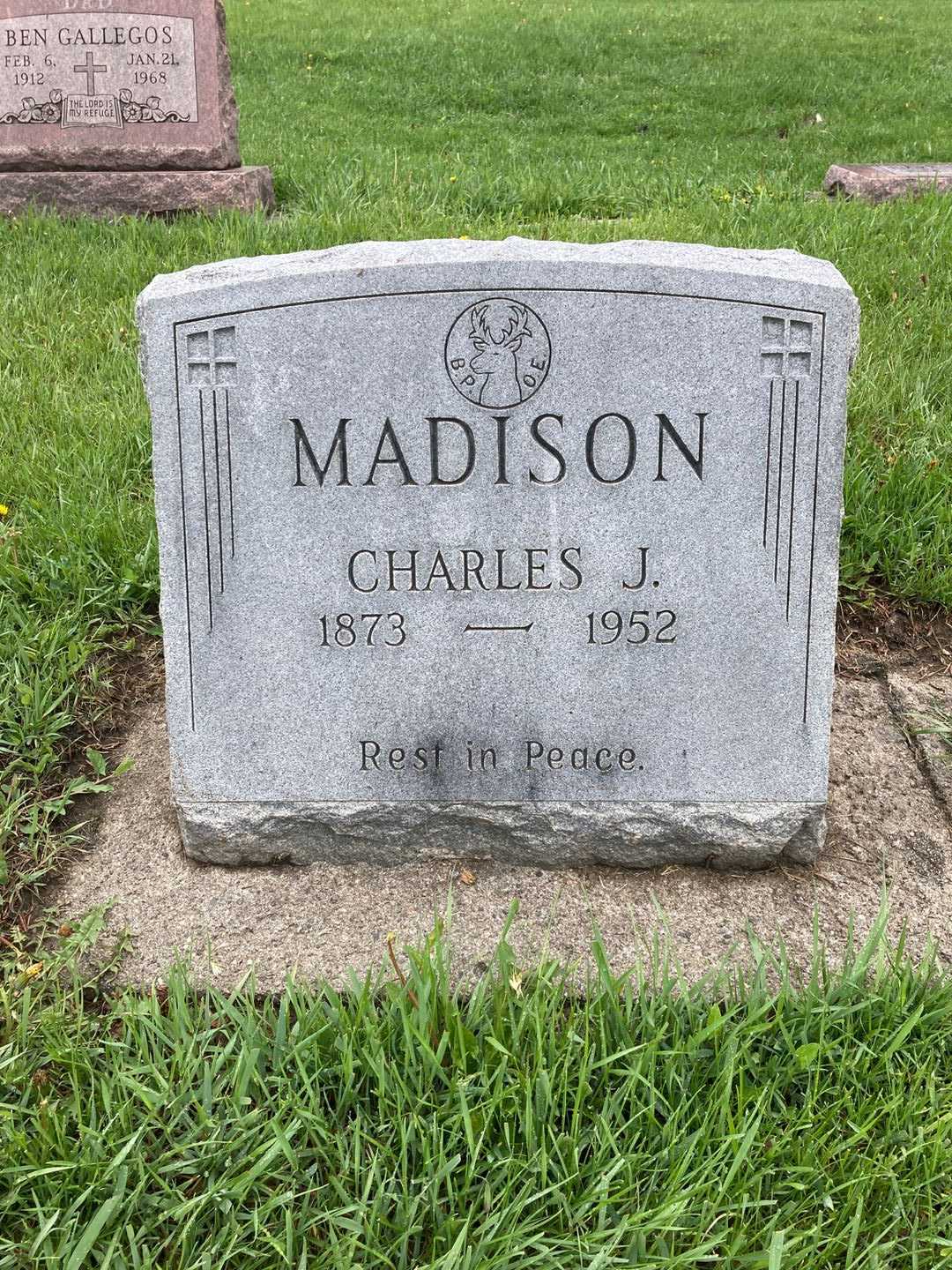 Charles J. Madison's grave. Photo 1