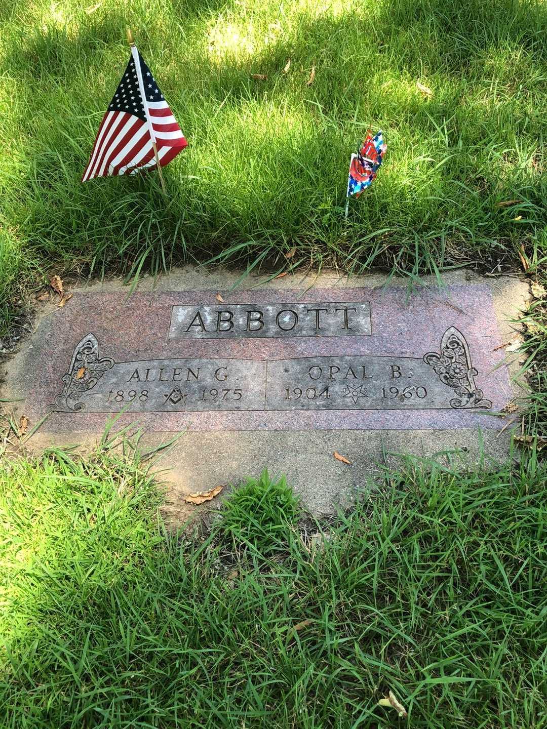 Allen G. Abbott's grave. Photo 1