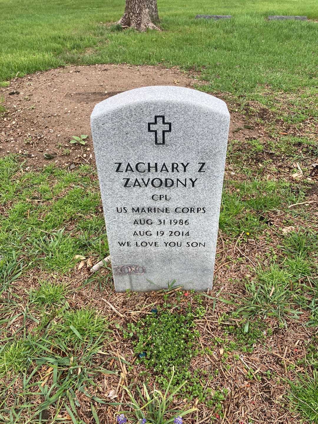 Zachary Zebadiah Zavodny's grave. Photo 1