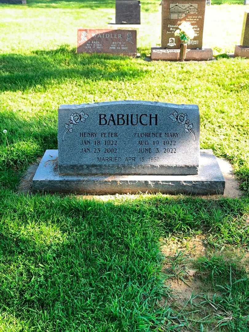 Henry Peter Babiuch's grave. Photo 2