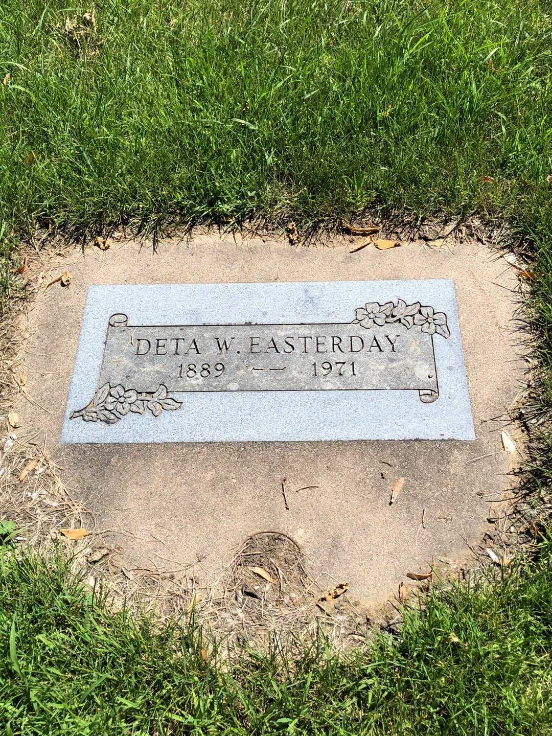 Deta W. Easterday's grave. Photo 1