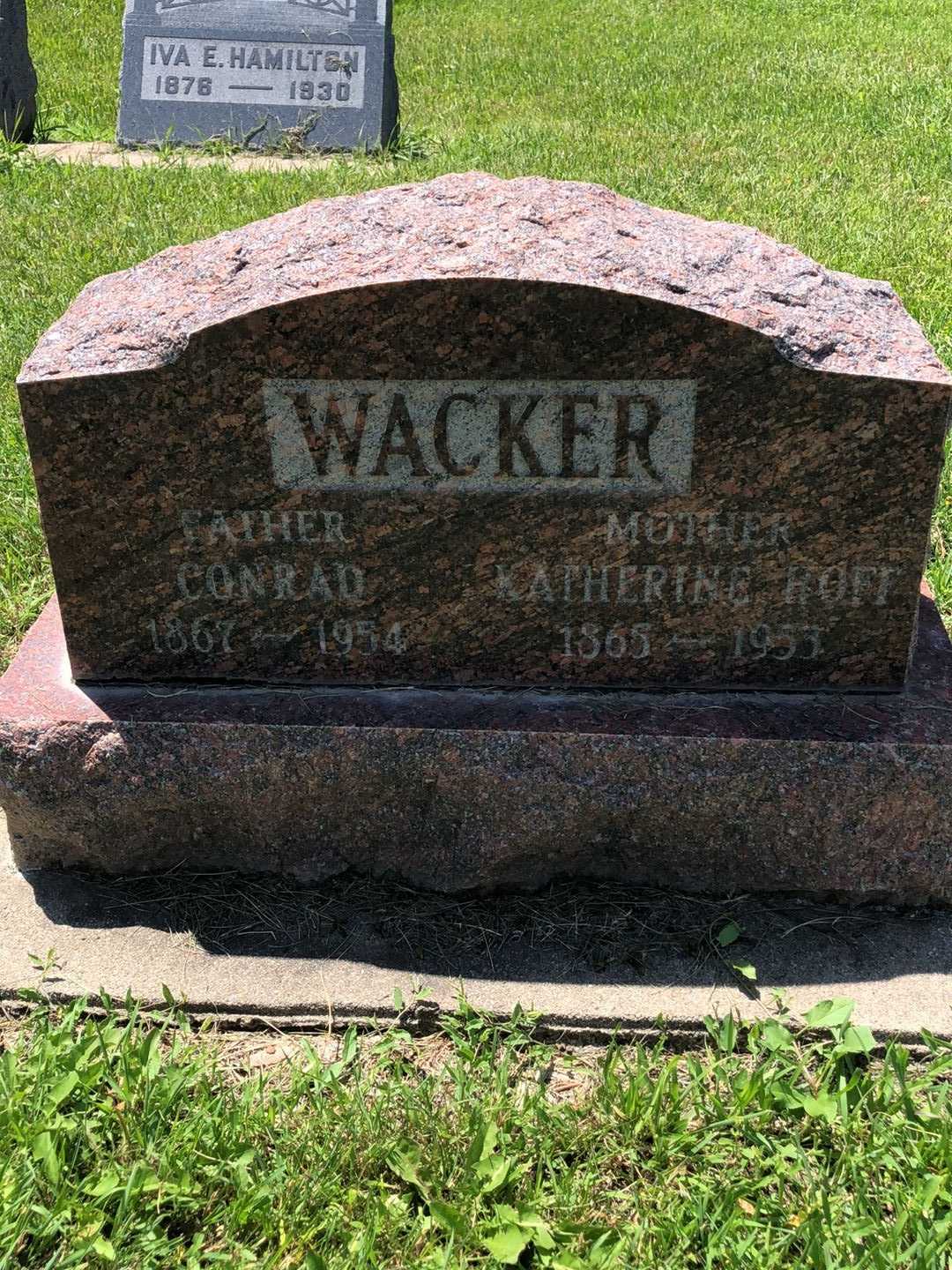 Conrad Wacker's grave. Photo 1