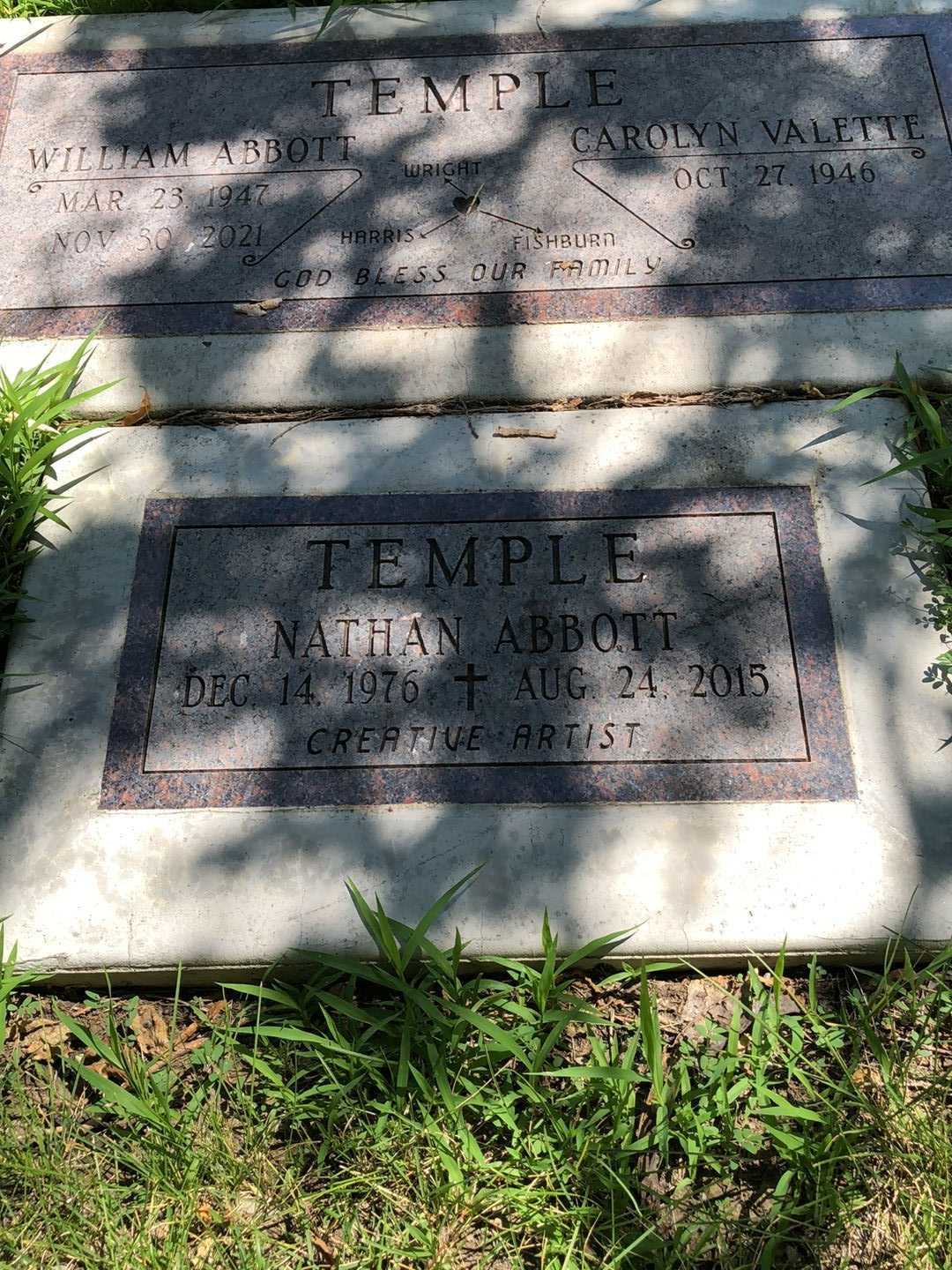 William Abbott Temple's grave. Photo 4