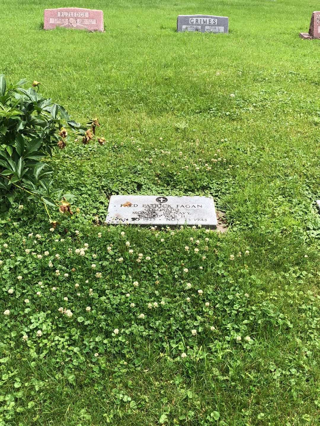 Fred Patrick Fagan's grave. Photo 2