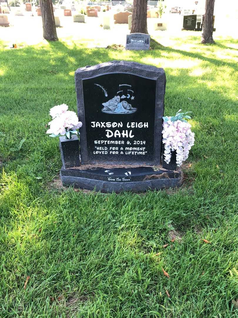 Jaxson Leigh Dahl's grave. Photo 2