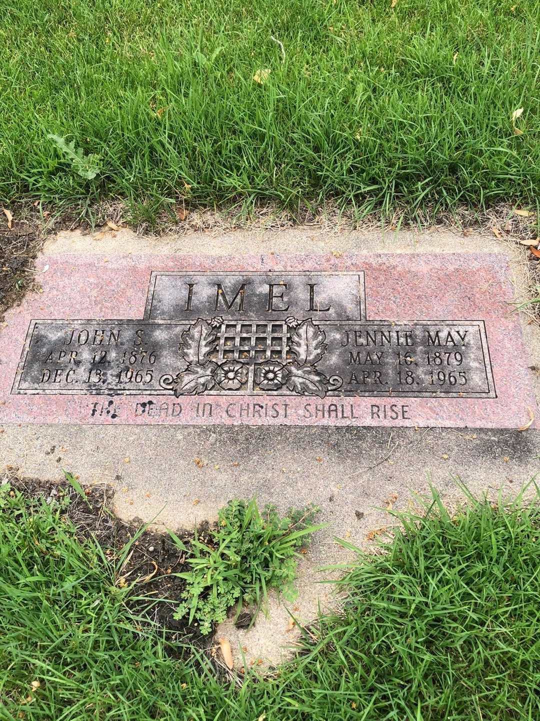 Jennie May Imel's grave. Photo 1