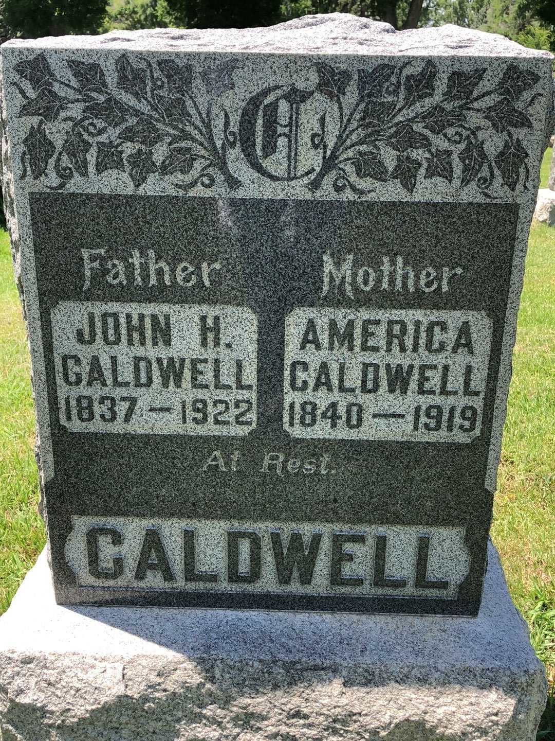 John H. Caldwell's grave. Photo 1